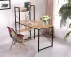 Modernhome PJJCT0002-302 datorgalds ar plauktiem, lofta stils, gaišs ozols/melns