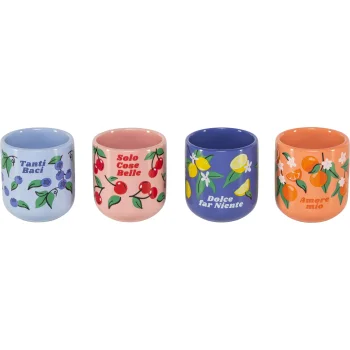 Bialetti Mercato Della Frutta espresso tasīšu komplekts, 4 gab., 90 ml