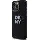 DKNY iPhone 15 Pro vāciņš Liquid Silicone Metal Logo, melns