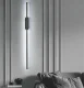 Lineāra LED sienas lampa 60cm 11W 6000K melna