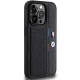 BMW Perforated Tricolor Line vāciņš priekš iPhone 15 Pro, melns