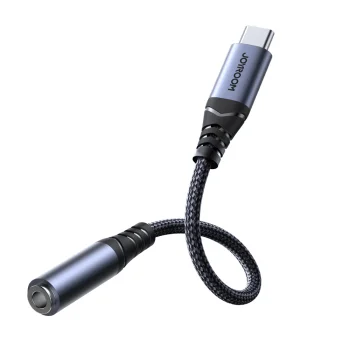 Joyroom SY-C01 USB-C uz 3.5mm un USB-C DAC adapteris 60W, Melns