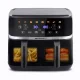 Berdsen BD-657 divkameru karsta gaisa friteris 10.2L 1700W, melns