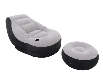 INTEX 68564 piepūšamais atpūtas krēsls ar kāju paliktni, 130x99x76 cm