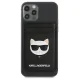 Karl Lagerfeld Saffiano Choupette Head MagSafe maciņš telefonam Melns