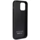 Audi Synthetic Leather vāciņš Apple iPhone 12 / 12 Pro melns