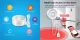 Tuya bezvadu ūdens noplūdes sensors ar skaņas signālu, Wi-Fi