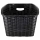 Aizmugurējais velosipēda grozs bagāžniekam, rotangpalmas pinuma raksts, 18 l, melns