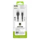 Sbs USB-A uz USB-C kabelis 1.5m, melns