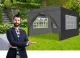 Sienas dārza teltij (paviljonam), Pelēka krāsa | Walls for Garden Tent