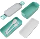 Pusdienu kārba Lunch Box 750ml ar galda piederumiem, zaļa
