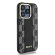 DKNY iPhone 15 Pro vāciņš Leather Checkered Mono Pattern MagSafe, melns
