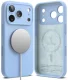 Vāciņš Ringke Silicone MagSafe priekš iPhone 18 Pro Max, gaiši zils