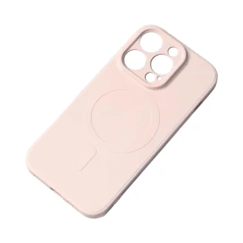 Hurtel iPhone 15 MagSafe silikona vāciņš, krēmkrāsas