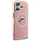 Karl Lagerfeld IML Glitter Karl & Choupette Heads MagSafe vāciņš priekš iPhone 16, rozā