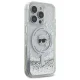Karl Lagerfeld iPhone 16 Pro vāciņš Liquid Glitter Karl Head MagSafe, caurspīdīgs