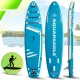 AquaPaddle Explorer Light Blue SUP dēlis ar sēdekli, 335x84x15 cm
