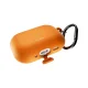 Puro Icon silikona maciņš AirPods Pro 3 austiņām ar karabīni, oranžs