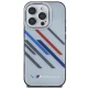 BMW Motosport IML Random Stripes vāciņš iPhone 16 Pro, pelēks