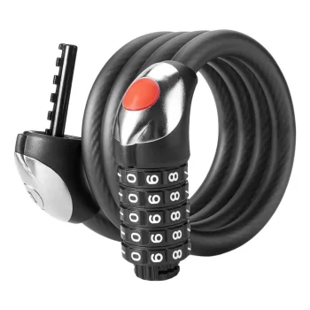Rockbros RKS531 velosipēda saslēdzējs ar 5 ciparu kodu un LED, 180 cm
