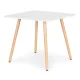 Modernhome KJSDT-01 Kvadrātveida Virtuves Galds 80x80cm, Matēti Balts