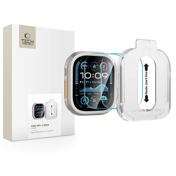 Tech-Protect Easy Set+ aizsargstikls 2-pack priekš Apple Watch Ultra 1 / 2 49mm, Clear