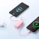Joyroom JR-PR2L 10000mAh 35W ārējais akumulators ar iebūvētiem USB-C kabeļiem, rozā