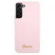Guess Silicone Script vāciņš Samsung Galaxy S22 Plus, Lavandas rozā
