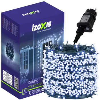 Izoxis 500 LED Ziemassvētku lampiņu virtene, 35m, auksti balta