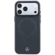Mercedes Leather 3D MagSafe vāciņš iPhone 18 Pro / 17 Pro, antracīta