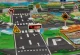 Bērnu Plāns Paklājs ar Ceļa zīmēm, 130 x 100 cm | Children\'s Slim Mat Carpet with Road Signs, 130 x 100 cm