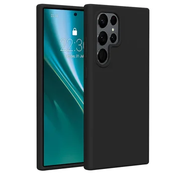 Silikona vāciņš Etteri Silicone Case priekš Samsung Galaxy S25 Ultra, melns