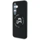 Karl Lagerfeld Silicone Double Heads And Circle MagSafe vāciņš Samsung Galaxy S25+, melns
