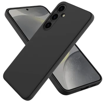 Samsung Galaxy S26+ Plus (SM-S947B/DS) Matt Silicone Color Case Cover, Black | Silikona Vāciņš Maciņš Apvalks...