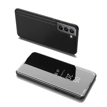 Atverams vāciņš Clear View Case Samsung Galaxy S22+ (S22 Plus), melns