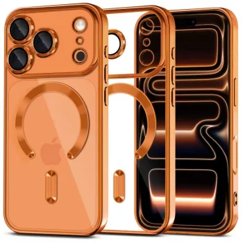 Tech-Protect MagFlex MagSafe vāciņš iPhone 17 Pro - caurspīdīgs / oranžs