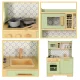 Bērnu Virtuve Rotaļu Koka Virtuves Iekārtas Komplekts ar Piederumiem, 86cm | Kids Toy Wooden Kitchen