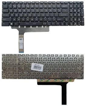 MSI klēpjdatora tastatūra: GP76, GS76, GE76, US, melna
