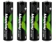 AAA Li-Ion 1.5V 660mWh uzlādējamas baterijas ar USB-C, 4 gab.
