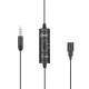 Piespraužams mikrofons BOYA BY-M1S ar 6 m vadu un 3.5 mm TRRS savienojumu, melns