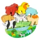 Koka balansēšanas spēle ar dzīvniekiem Safari Montessori