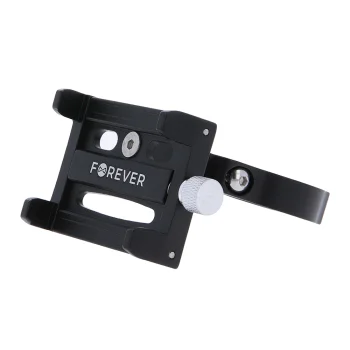 Forever Outdoor BH-300 alumīnija velosipēda viedtālruņa turētājs, melns