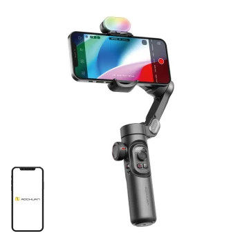 Aochuan Smart XE 3 asu stabilizators ar RGB apgaismojumu, melns