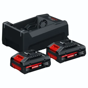 Bosch akumulatoru komplekts 2x EXBA18V-40 4.0Ah un lādētājs GAL 12V/18V-80