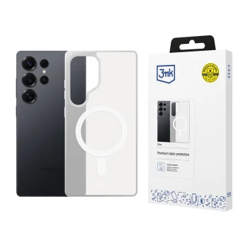 3mk Smoke MagCase vāciņš priekš Samsung Galaxy S25 Ultra, balti caurspīdīgs