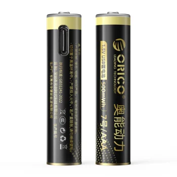Orico Ener-G EG7C AAA litija akumulatori 1.5V 500mWh ar USB-C, 2 gab.