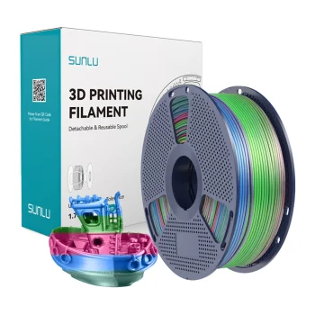 3D printera kvēldiegs Sunlu PLA+ Silk 1.75mm 1kg, Rainbow 06