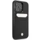BMW Leather Card Slot vāciņš iPhone 14 Pro Max 6.7\" Melns