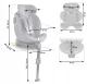 Nukido Prestige Line bērnu autokrēsliņš, 0-36 kg, Isofix, pelēks