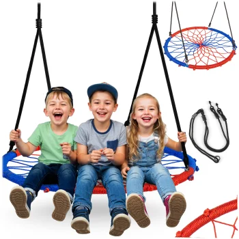Neo-Sport stārķa ligzdas šūpoles Swingo 95 cm, zili sarkanas